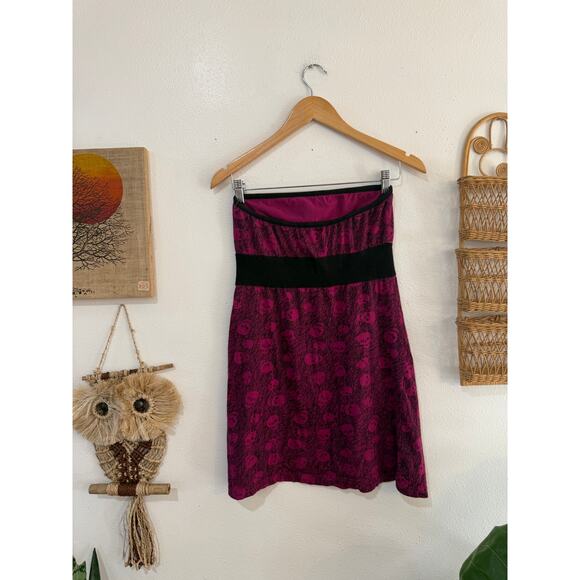 Y2K Emo/Scene Skull Print Strapless Mini Dress - Picture 9 of 9